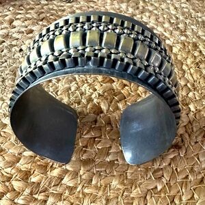 Silver & Gold metal cuff bracelet.